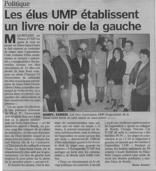 Elus minoritaires ump